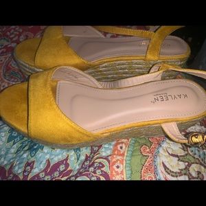 Mustard Platform Sandals